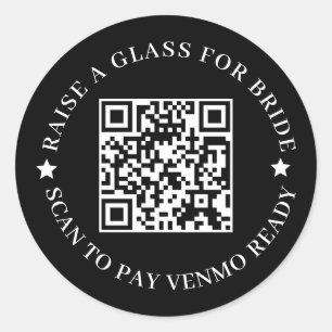 Adesivo Design de despedida de solteiro preto com QR