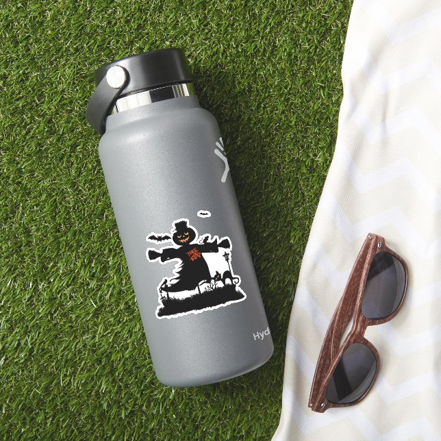 Adesivo design de Dia de as Bruxas engraçado com espantalh (HydroFlask Insitu)