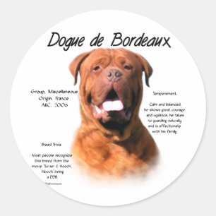 Adesivo Design de Dogue de Bordéus História