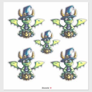 Adesivo Design de Dragão de Halloween