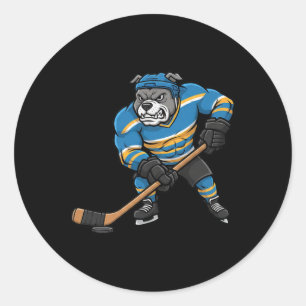 Adesivo Design de Esporte Canino de Jogador de Hockey Pitb
