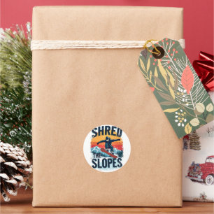 Adesivo Design de Esportes de Inverno - "Shred the Slopes"