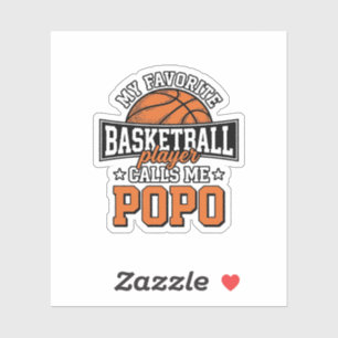 Adesivo Design de Esportes Vintage Engraçado Basquete Popo