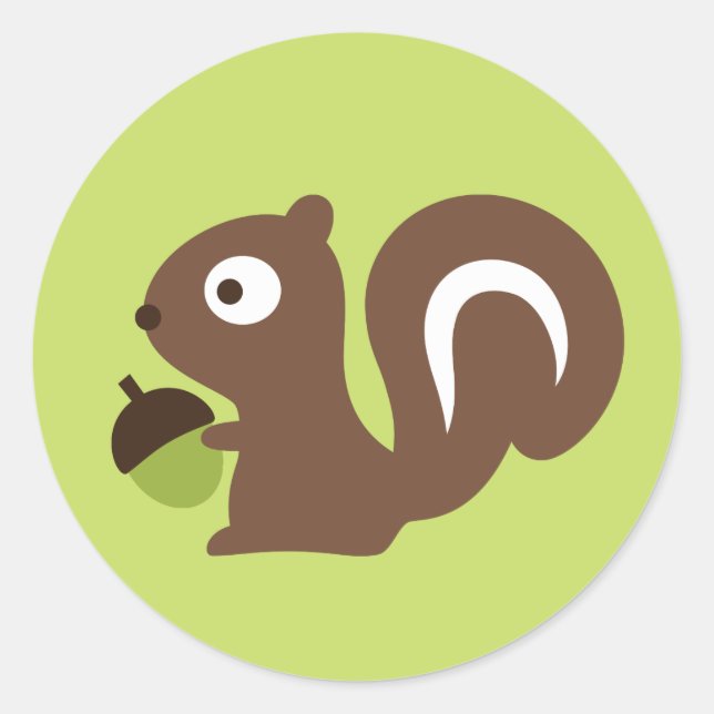 Adesivo Design de Esquilo de Bebê (Frente)