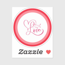 Adesivo Design de Estilo Amor Rosa Fofo
