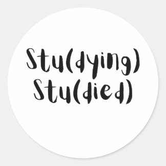 Adesivo Design de Estudante Engraçado Stu(Morrendo) Stu(Mo
