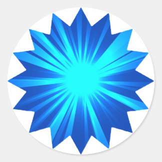 Adesivo Design de explosão azul em branco