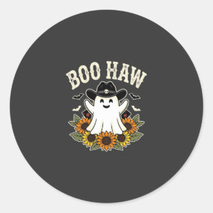 Adesivo Design de Fantasma de Halloween Ocidental Boo Haw