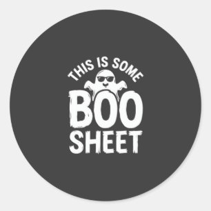Adesivo Design de Fantasma Folha Boo Halloween Engraçado_1