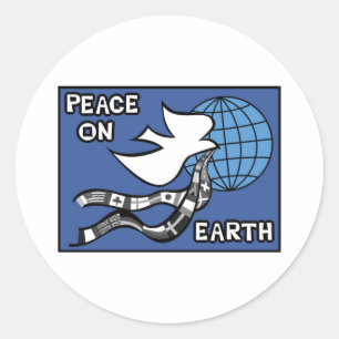 Adesivo Design de Feriado da Paz na Terra