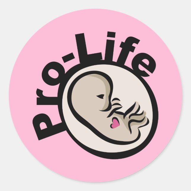 Adesivo Design de Feto Pro-Life (Frente)