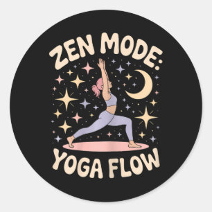 Adesivo Design de Fitness de Meditação Retro Fluxo de Yoga