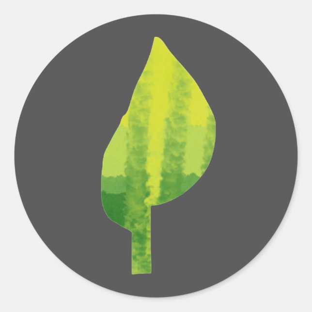 Adesivo Design de folha verde da natureza (Frente)