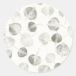 Adesivo Design de Folhas de Aspen Pretas e Brancas © Sandy