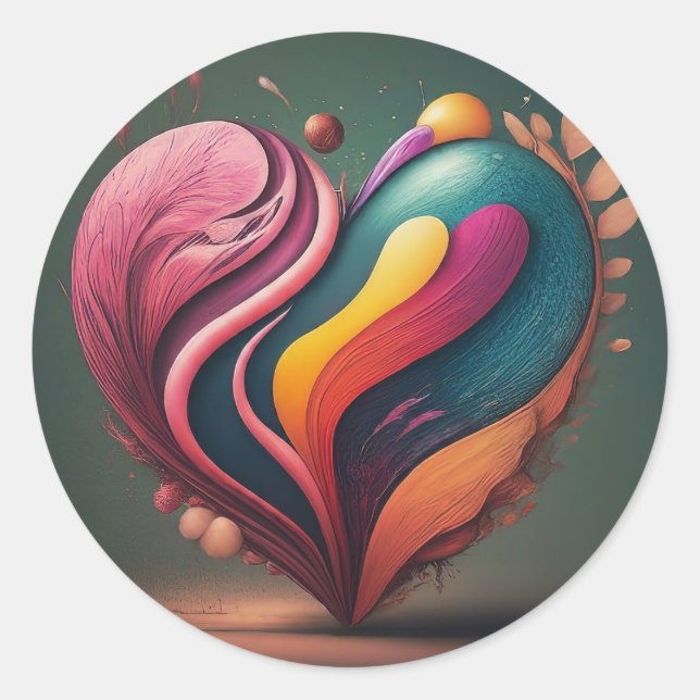 Adesivo Design de Forma do Coração (Frente)