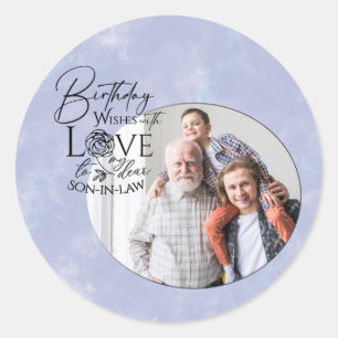 Adesivo Design de Foto com Caligrafia de Aniversário para