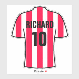 Adesivo Design de futebol em Red & White Stripes Stick
