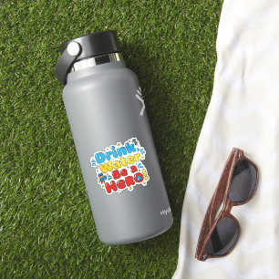 Adesivo Design de Garrafa de Água Infantil Divertida