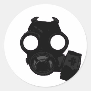 Adesivo Design de Gasmask da guerra mundial 2 do vintage