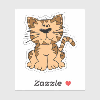 Adesivo Design de Gato Cortado Adorável
