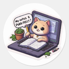 Adesivo Design de Gato Gato Gato Bestial das Notas Puras