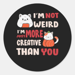 Adesivo Design de Gato Kawaii com Citação Inspiradora