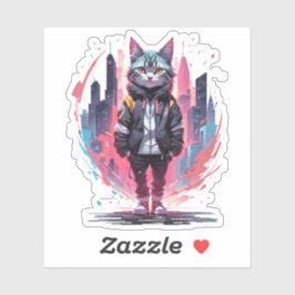 Adesivo Design de Gato na moda