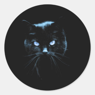Adesivo Design de Gato Preto Olhos de Gatos Realistas Aces