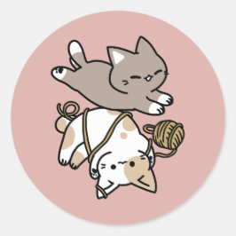 Adesivo Design de Gatos Divertidos e Fofos – Arte Divertid