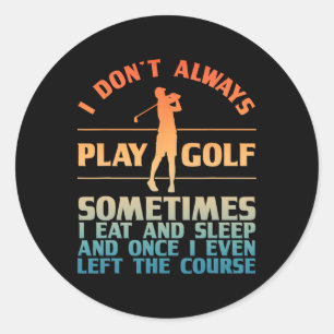 Adesivo Design De Golfe Engraçado Para Homens Jogadores De