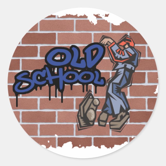 Adesivo design de grafite old school (Frente)