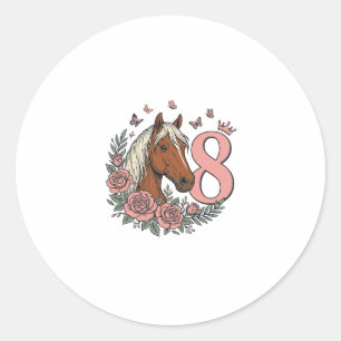 Adesivo Design de Gravura Floral Vintage para 8º Aniversár