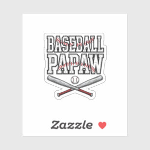 Adesivo Design de Gravura Vintage de Papai de Beisebol_1