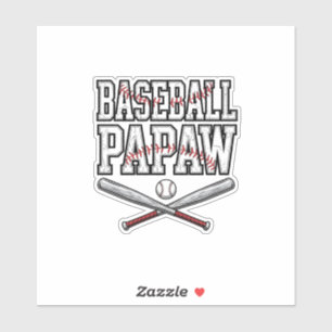 Adesivo Design de Gravura Vintage de Papaw de Beisebol_1