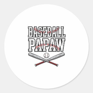 Adesivo Design de Gravura Vintage Papaw de Beisebol_1