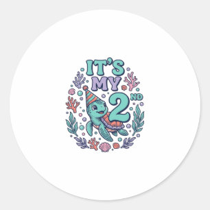 Adesivo Design de Gravura Vintage Tartaruga Marinha 2º Ani