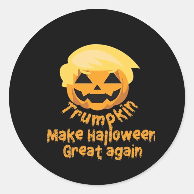 Adesivo Design de Halloween de Abóbora (Frente)