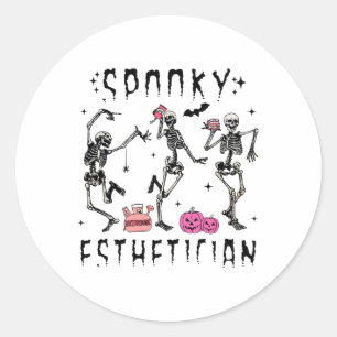 Adesivo Design de Halloween do Skeleton Estheticista Spook