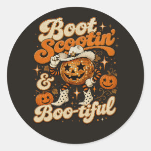 Adesivo Design de Halloween Western Boot Scootin 'e Boo-ti
