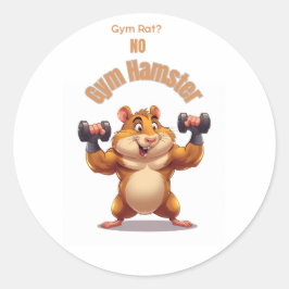 Adesivo Design de Hamster de Workout Engraçado