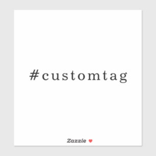 Adesivo Design de Hashtag Minimalista Moderno