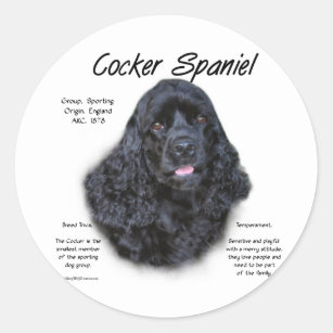 Adesivo Design de História do Cocker Spaniel (preto)