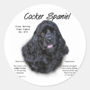 Adesivo Design de História do Cocker Spaniel (preto)