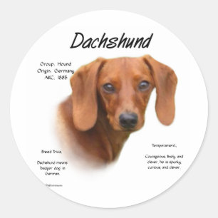 Adesivo Design de História do Dachshund (suave)