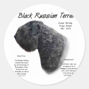 Adesivo Design de História do Terrier Negro Russo