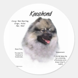 Adesivo Design de Histórico de Keeshond