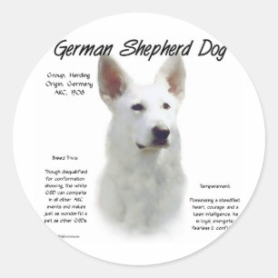 Adesivo Design de Histórico do Cachorro german shepherd (w