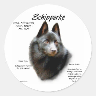 Adesivo Design de Histórico Schipperke