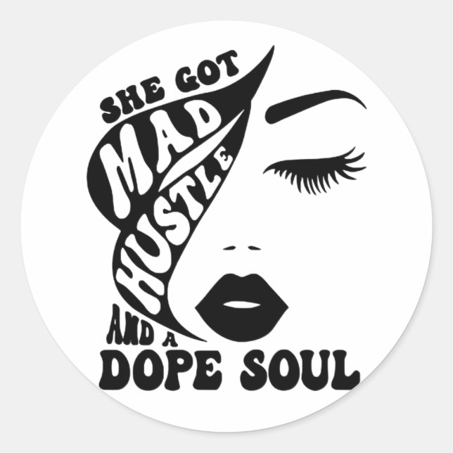 Adesivo Design de Hustle natalino para empoderar mulheres  (Frente)