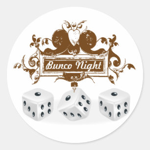 Adesivo design de jogo do bunco